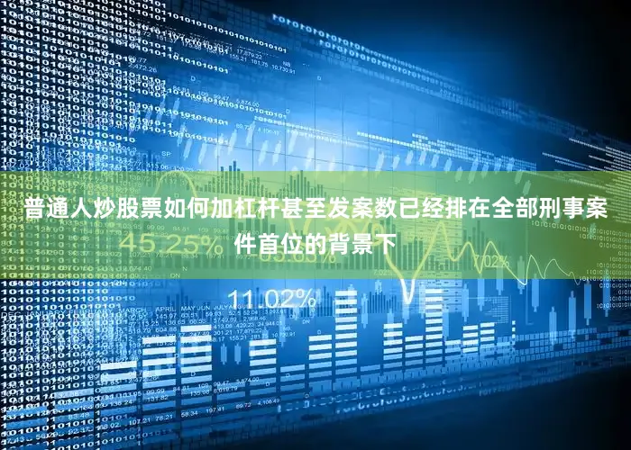 普通人炒股票如何加杠杆甚至发案数已经排在全部刑事案件首位的背景下